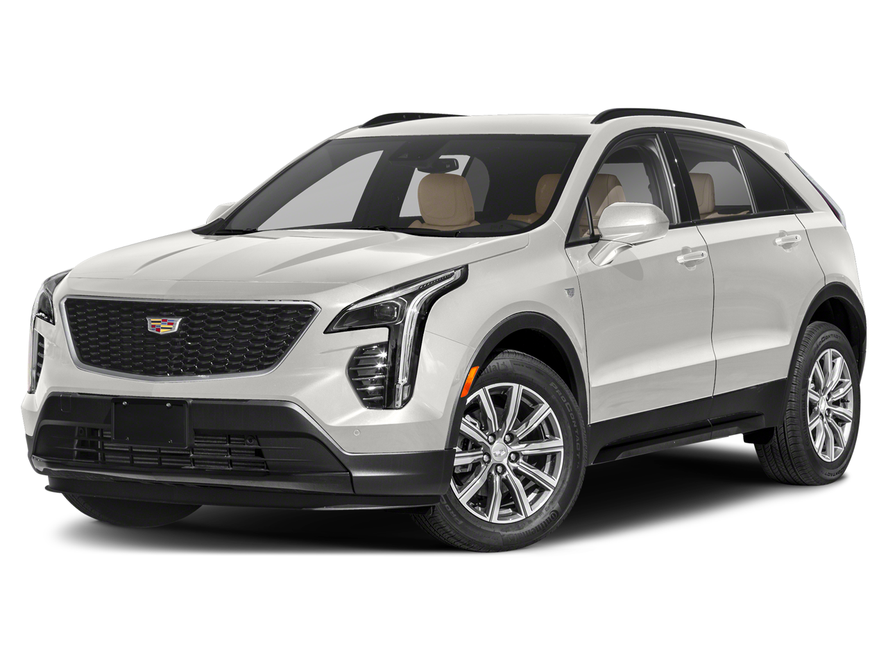 2019 Cadillac XT4 AWD Sport in Crystal White Tricoat — front three-quarter view
