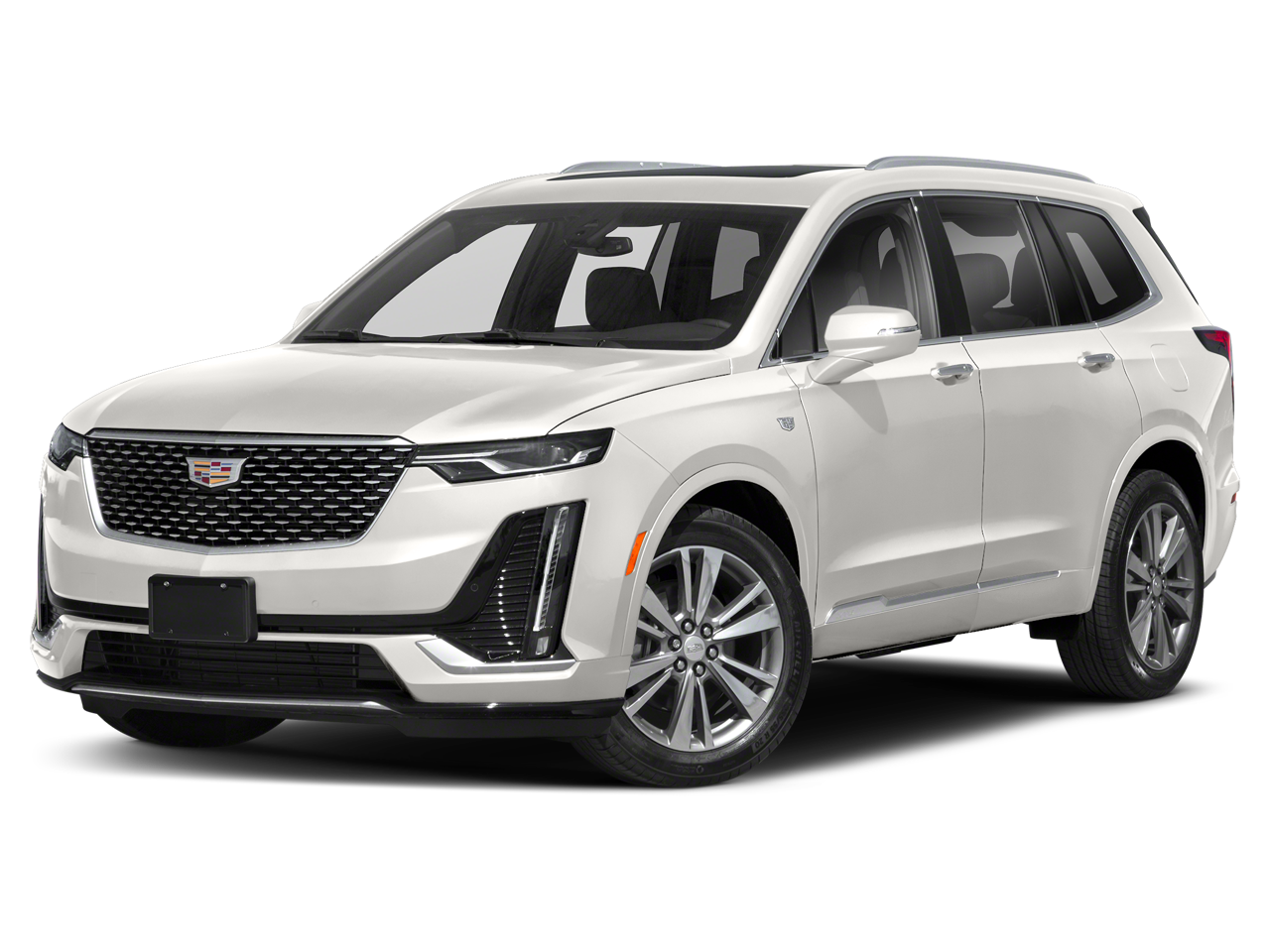 2022 Cadillac XT6 Premium Luxury in Crystal White Tricoat — front three-quarter view