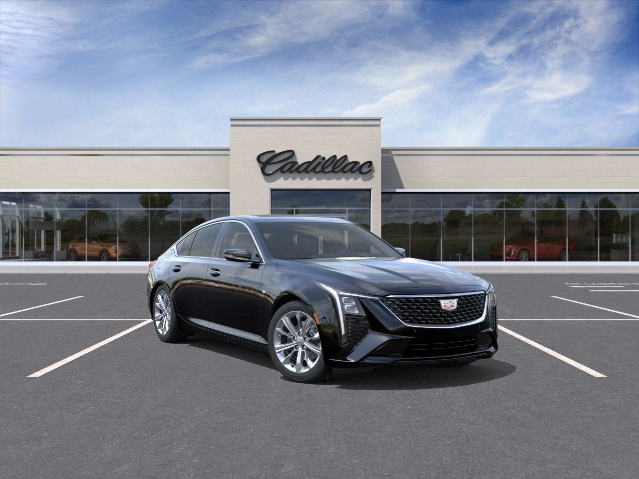 2026 Cadillac CT5 Premium Luxury in Black Raven — front three-quarter view