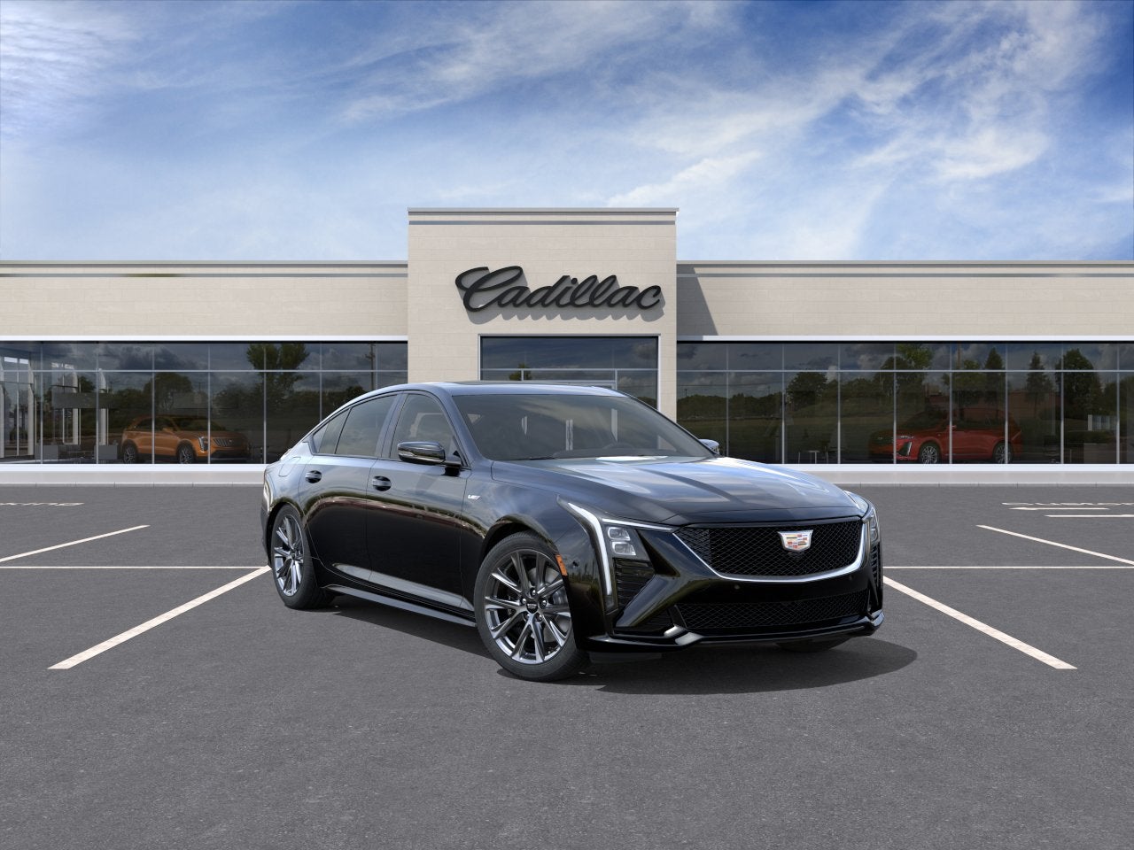 2026 Cadillac CT5-V V-Series in Black Raven — front three-quarter view