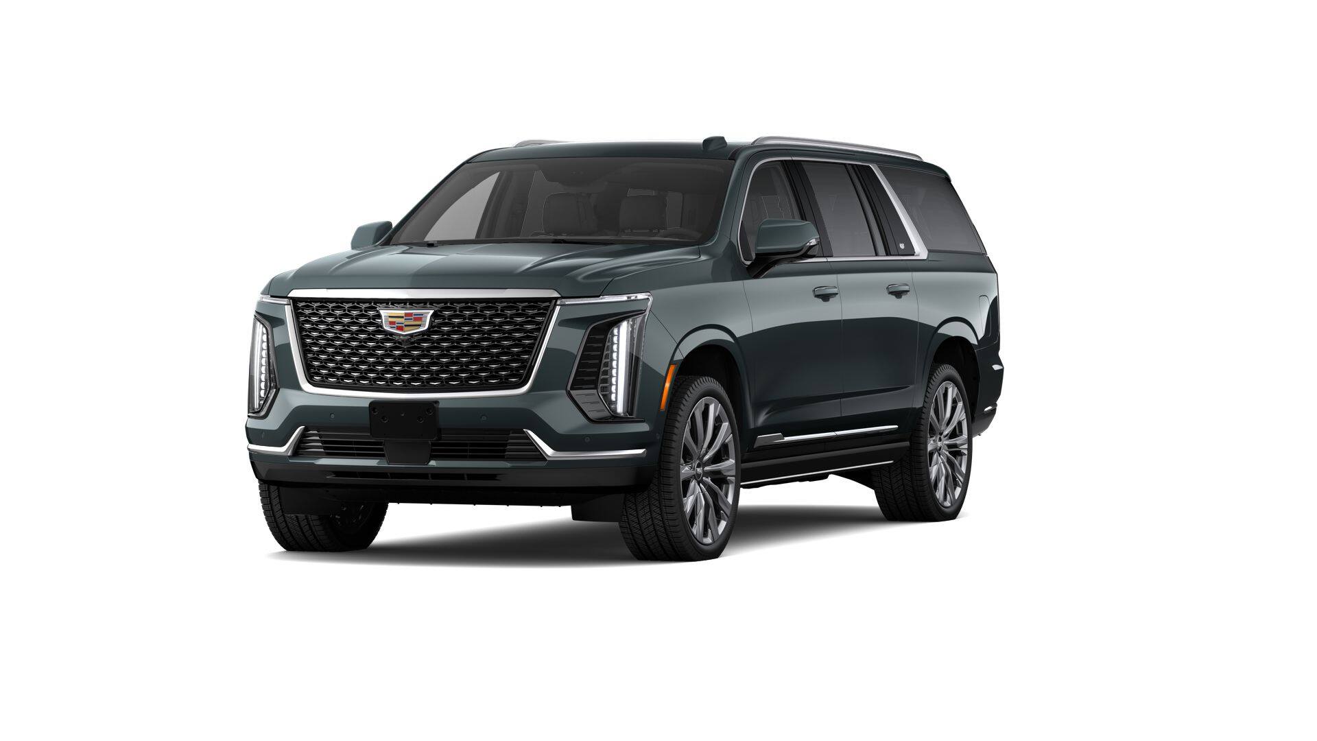2026 Cadillac Escalade ESV Platinum Sport in Aegean Stone — front three-quarter view