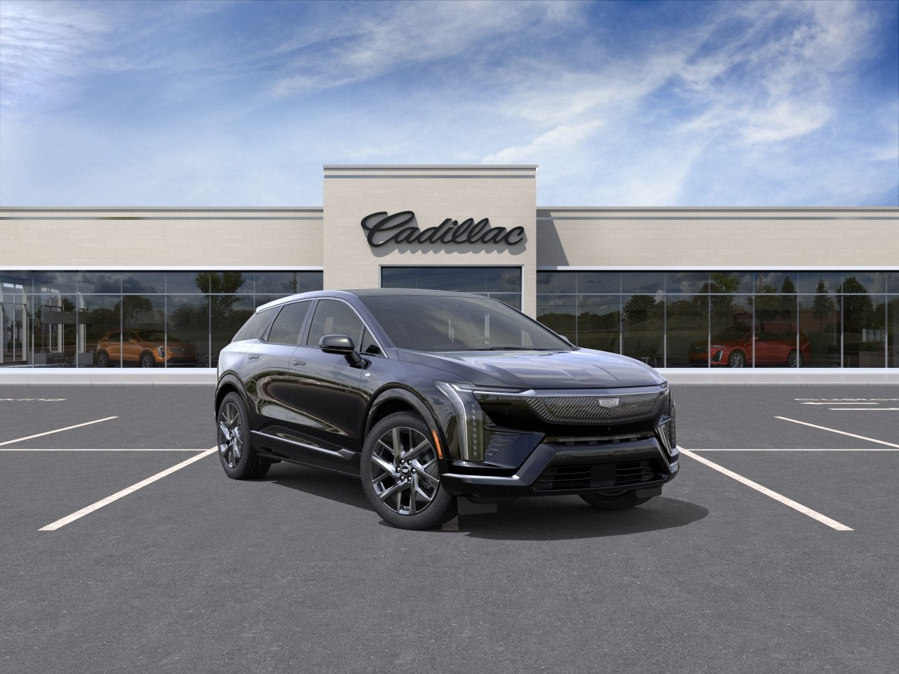 2026 Cadillac OPTIQ Premium Luxury in Black Raven — front three-quarter view