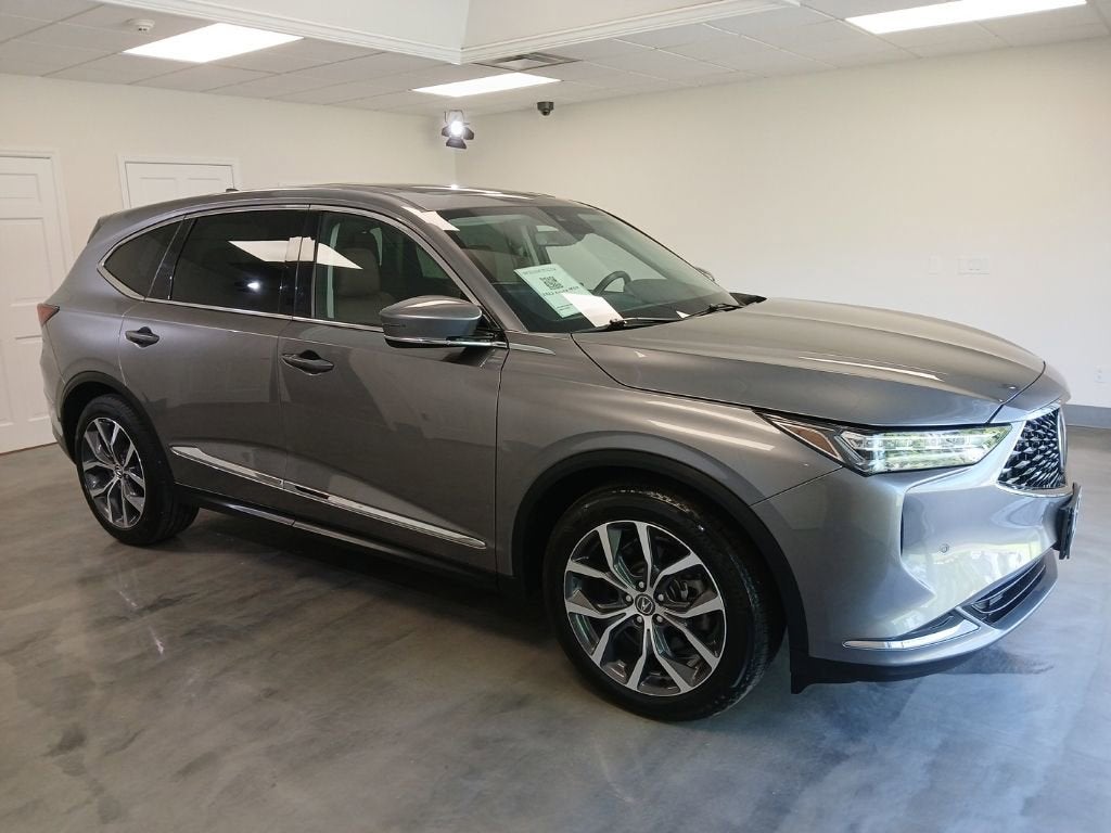 2023 Acura MDX w/Technology Package in Gray — front three-quarter view