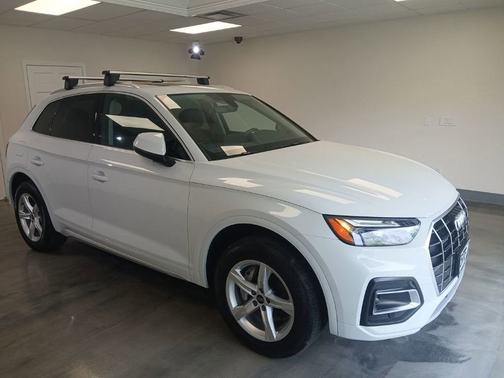 2023 Audi Q5 Premium in White — front three-quarter view